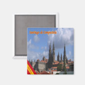 zES129 SANTIAGO DE COMPOSTELA, Panorama, Fridge Magneet (Voorkant / Achterkant)