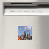 zES129 SANTIAGO DE COMPOSTELA, Panorama, Fridge Magneet (Insitu (Vaatwasser))