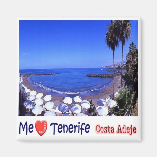 zES144 TENERIFE Costa Adeje "I Love", Fridge Magneet (Voorkant)