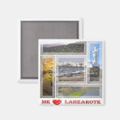 zES145 LANZAROTE "I Love", Spanje, Fridge Magnet (Voorkant / Achterkant)