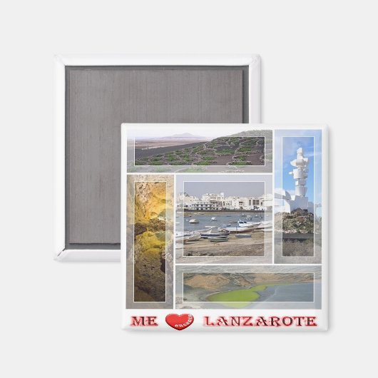 zES145 LANZAROTE "I Love", Spanje, Fridge Magnet (Voorkant / Achterkant)