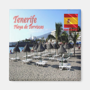 zES147 TENERIFE Torviscas Beach, Canaries, Fridge Magneet