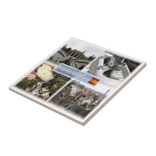 zES153 BARCELONA Park Guell, Catalonië, Tegeltje