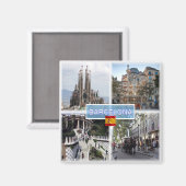 zES155 BARCELONA Sagrada Familia Casa Batllo, Magneet (Voorkant / Achterkant)