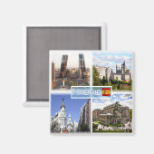 zES159 MADRID Puerta de Europa, plaza de Castilla, Magneet (Voorkant / Achterkant)