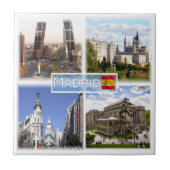 zES159 MADRID Puerta de Europa, plaza de Castilla, Tegeltje (Voorkant)