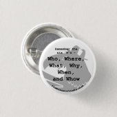 Zes 1,25-inch Buttonnen van W Ronde Button 3,2 Cm (Voorkant /achterkant)