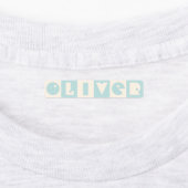 Zes 6 letter jongensnaam rechthoekig ijzer Patch Labels (Aangebracht)