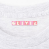 Zes 6 letter meisjesnaam rechthoekig ijzer Patch Labels (Aangebracht)