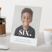ZES - 6e verjaardag Foto Welkom Teken Reclamebord Met Voetstuk (Insitu)