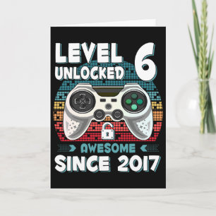 Zes 6jr Verjaardag Zoon Jongen Grappige Gamer 6e 6 Kaart