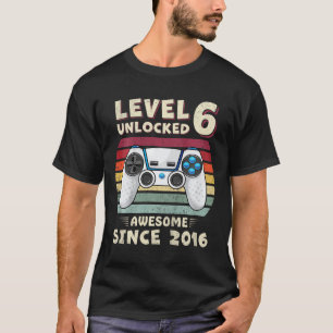 Zes 6jr Verjaardag Zoon Jongen Grappige Gamer 6e 6 T-shirt