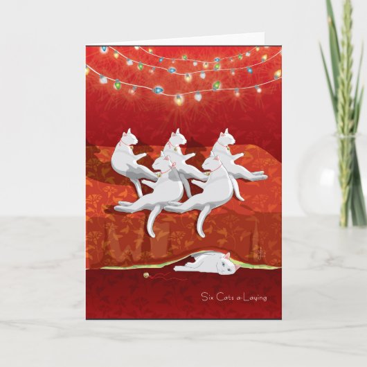Zes a-legt Katten… Vakantie Feestdagen Kaart (Voorkant)