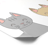 Zes aandoenlijke katten. poster (Hoek)