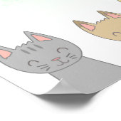 Zes aandoenlijke katten. poster (Hoek)