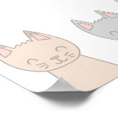 Zes aandoenlijke katten. poster (Hoek)