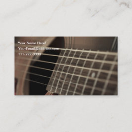 Zes akoestische gitaar visitekaartje