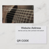 Zes akoestische gitaar visitekaartje (Voorkant / Achterkant)