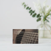 Zes akoestische gitaar visitekaartje (Staand voorkant)