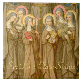 Zes arme Clare Saints Tegeltje