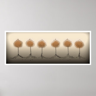 Zes bomen poster