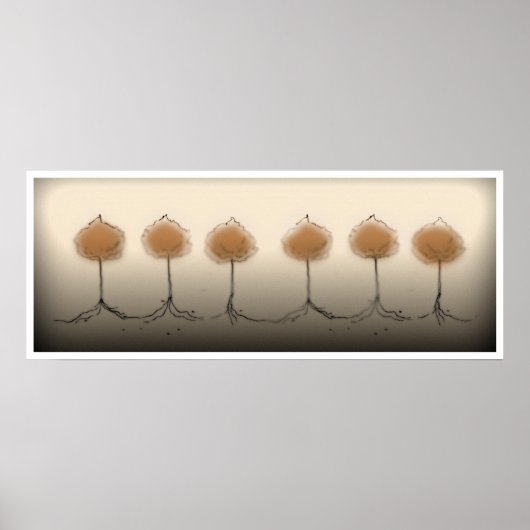 Zes bomen poster (Voorkant)