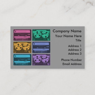 Zes Cassettebandjes grafisch Visitekaartje