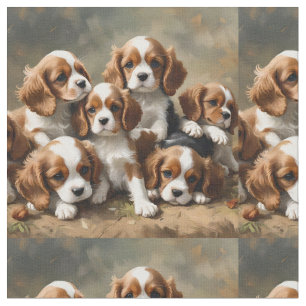 zes Cavalier Spaniel Puppies, Stof