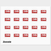 Zes communisten ronde sticker (Vel)