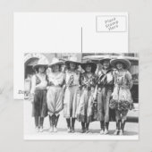 Zes cowmeisjes op Cheyenne Frontier Days. Briefkaart (Voorkant / Achterkant)