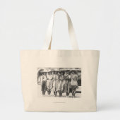 Zes cowmeisjes op Cheyenne Frontier Days. Grote Tote Bag (Voorkant)