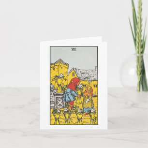 Zes cups blanco kaart - Rider Waite Smith tarot