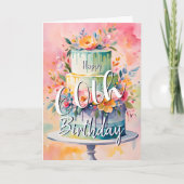 Zes decennia kleur: Gelukkige 60ste verjaardag Kaart (Voorkant)