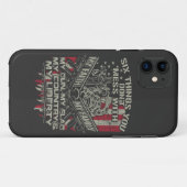 zes dingen die je niet met mijn familie, mijn vlag Case-Mate iPhone case (Achterkant (horizontaal))