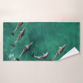 ZES DOLPHINS BIJ KALMWATER BADHANDDOEK (Badhanddoek)