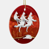 Zes Eierende Katten... Kerstboom Keramisch Ornament (Rechts)