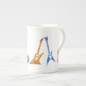 Zes elektrische gitaren porselein kop (Voorkant rechts)