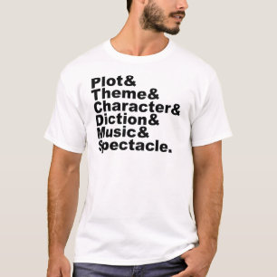 Zes element van kunst en drama door Aristoteles T-shirt