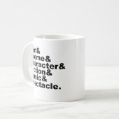 Zes element van poëtica en drama door Aristoteles Koffiemok (Voorkant links)