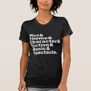 Zes element van poëtica en drama door Aristoteles T-shirt