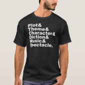 Zes element van poëtica en drama door Aristoteles T-shirt (Voorkant)