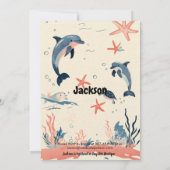 Zes en vol met trucs 6e verjaardag Indigo & Coral Kaart (Achterkant)