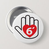 Zes Feet gelieve de Button van de Herinneringen va (Voorkant /achterkant)