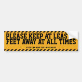 Zes feet sociale vervorming bumpersticker (Voorkant)