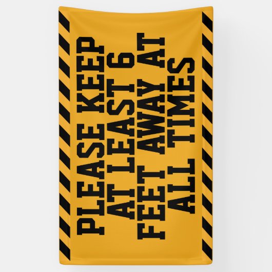 Zes feet sociale vervorming spandoek (Verticaal)