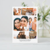 Zes foto Collage Beste Vriend Happy Birthday-kaart Kaart (Staand voorkant)