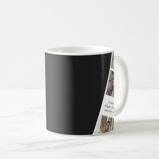 zes foto collage gouden afstuderen foto koffiemok (Voorkant rechts)