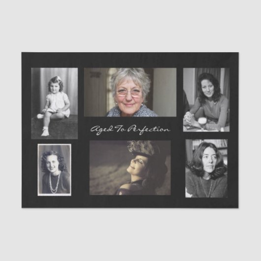 Zes foto gepersonaliseerd tissuepapier (Voorkant)