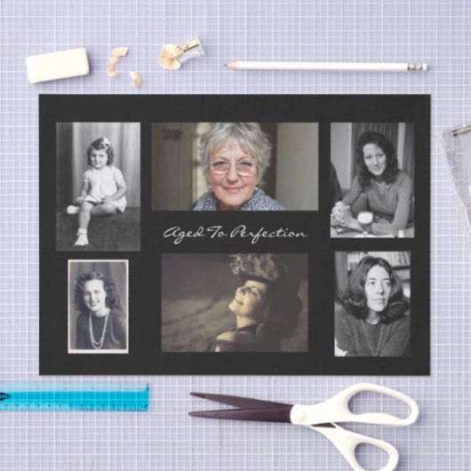 Zes foto gepersonaliseerd tissuepapier (Craft)