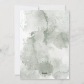 Zes foto Modern Script Flat Holiday Kaart Groen (Achterkant)